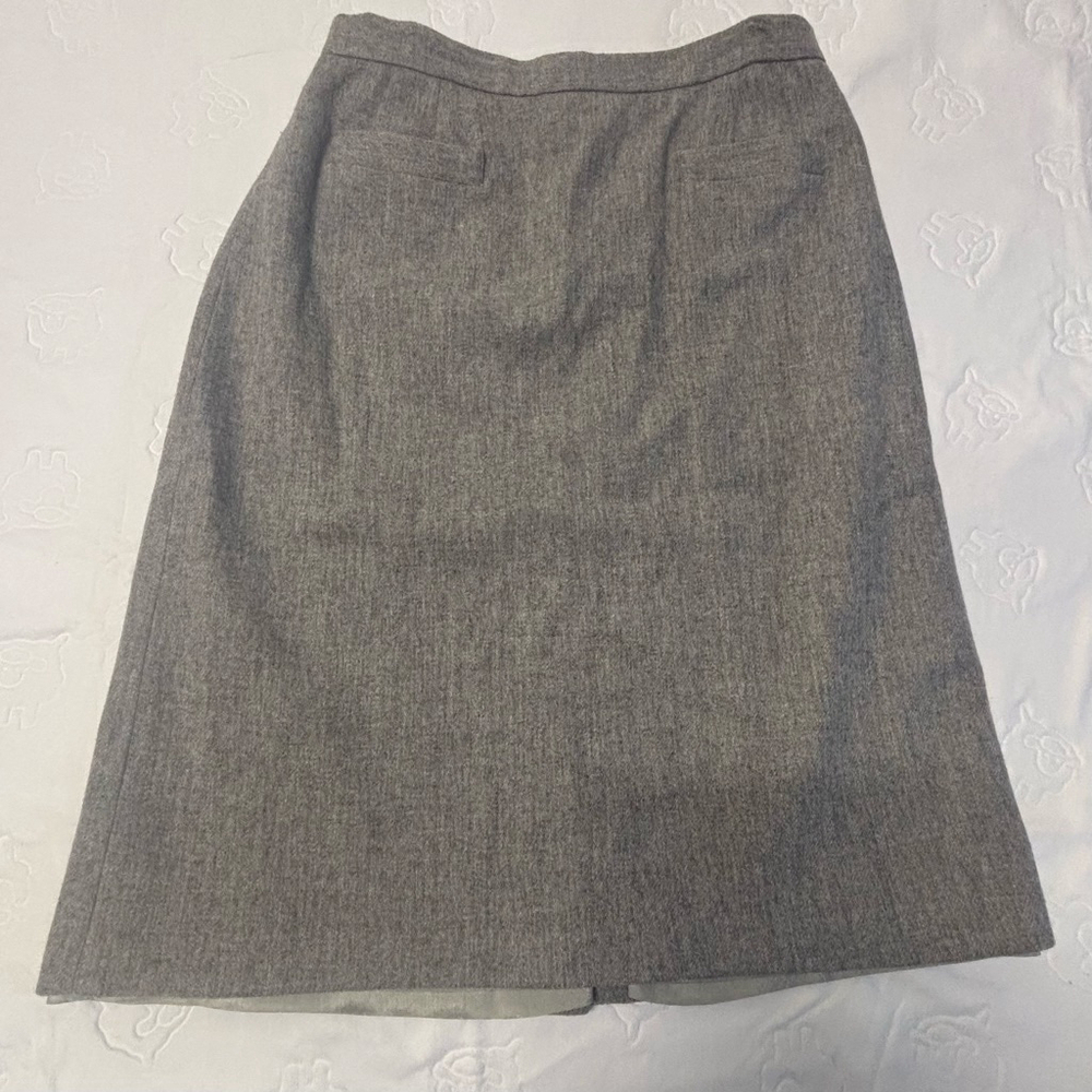 High Waisted JACK WINTER Gray Vintage A-Line Skirt Size 14 with pockets